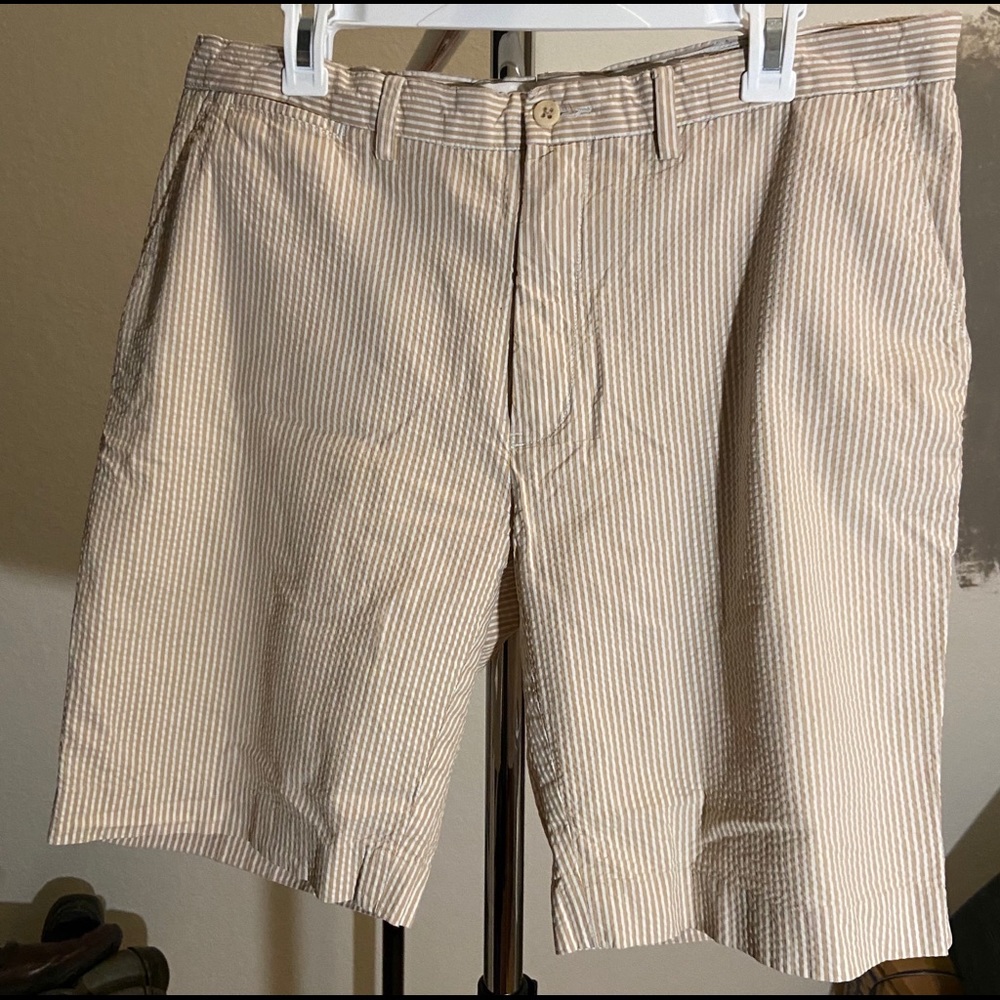 Polo Ralph Lauren Seersucker Shorts Beige Cream 36